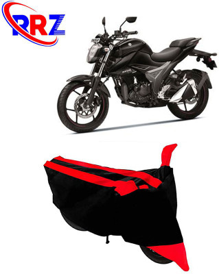 RRZ Waterproof Two Wheeler Cover for Suzuki(Gixxer, Black, Red)
