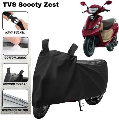 brandroofz Two Wheeler Cover for TVS(Scooty Zest 110, Black)