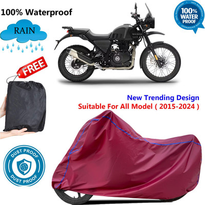 AUTOCAD Waterproof Two Wheeler Cover for Royal Enfield(Himalayan, Maroon)