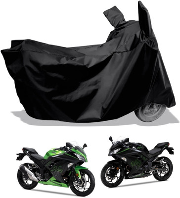 Amexride Two Wheeler Cover for Kawasaki(Ninja 300 BS6, Black)