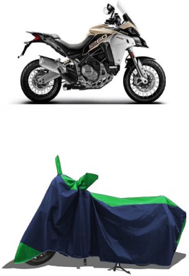 SUGASHRI Waterproof Two Wheeler Cover for Ducati(Multistrada 1260, Green, Blue)