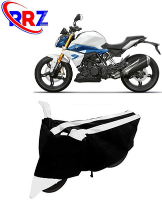 RRZ Waterproof Two Wheeler Cover for BMW(G 310 R, Black, White)