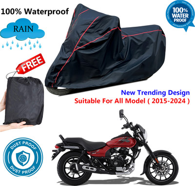 OliverX Waterproof Two Wheeler Cover for Bajaj(Avenger 150 Street, Black, Red)
