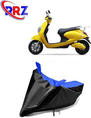 RRZ Waterproof Two Wheeler Cover for Techo Electra(Emerge, Black, Blue)