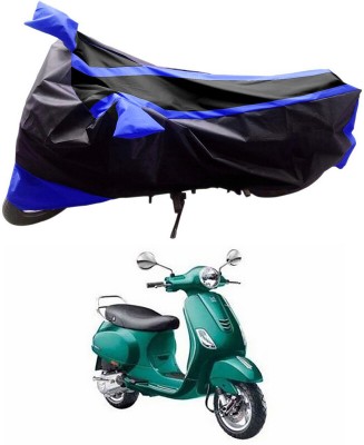 Ascension Two Wheeler Cover for Piaggio(Vespa VXL, Black, Blue)