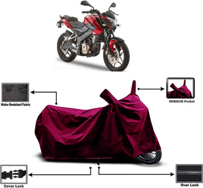 KEDIT Two Wheeler Cover for Bajaj(Pulsar NS-160 BS6, Maroon)