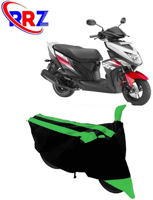 RRZ Waterproof Two Wheeler Cover for Yamaha(Cygnus Ray ZR, Black, Green)