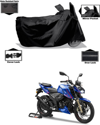 CODOKI Waterproof Two Wheeler Cover for TVS(Apache RTR 200 4V, Black)