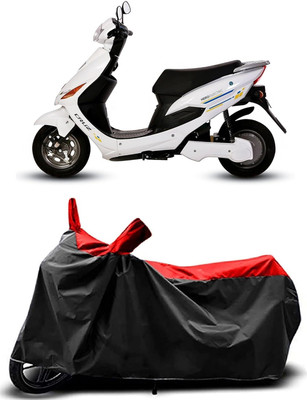 KEDIT Two Wheeler Cover for Hero(Electric Cruz BS6, Red, Black)