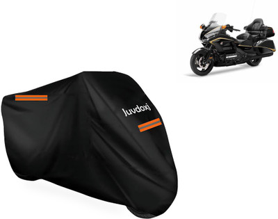 Juvdoxj Waterproof Two Wheeler Cover for Honda(Gold Wing GL1800, Black)