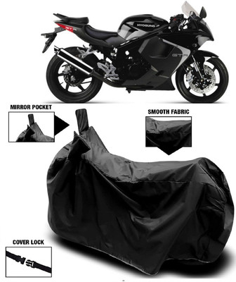 MMSSTAR Waterproof Two Wheeler Cover for Hyosung(GT250R, Black)