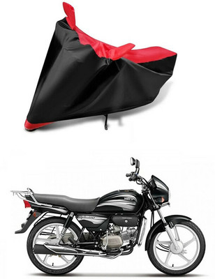 AutoGalaxy Waterproof Two Wheeler Cover for Hero(Splendor PRO, Red, Black)