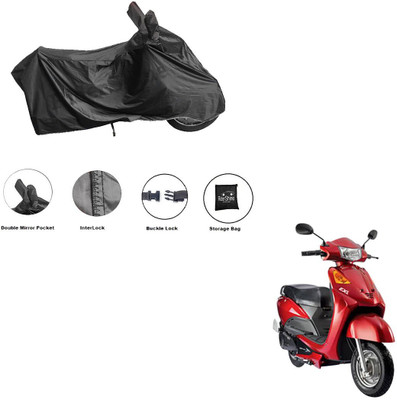 RiderShine Waterproof Two Wheeler Cover for Indus(Yo EXL, Black)