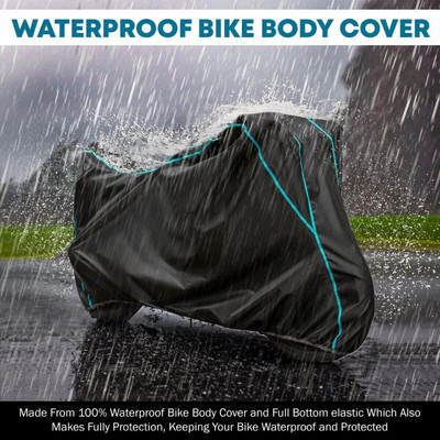 xodi Waterproof Two Wheeler Cover for Royal Enfield(Bullet Electra Twinspark, Black, Blue, Multicolor)