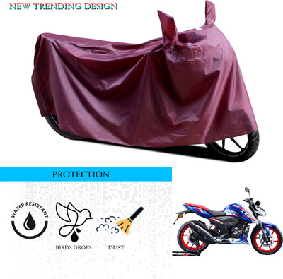 ANTHUB Waterproof Two Wheeler Cover for TVS(Apache RTR 165 RP, Maroon)