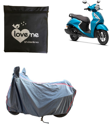 Love Me Waterproof Two Wheeler Cover for Yamaha(Fascino 125 FI, Silver)