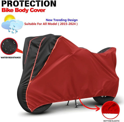 CABRY Waterproof Two Wheeler Cover for TVS(XL 100 Heavy Duty, Red, Black)