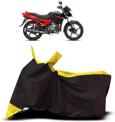 VESMEI Two Wheeler Cover for Hero(Glamour Blaze, Yellow)