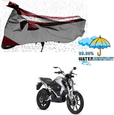 Ascension Two Wheeler Cover for Revolt(RV 300, Silver, Maroon)