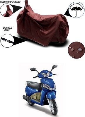 Genipap Waterproof Two Wheeler Cover for Mahindra(Gusto, Maroon)