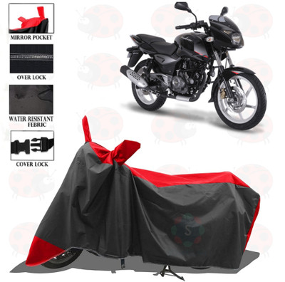 sowelar Waterproof Two Wheeler Cover for Bajaj(Pulsar 150, Red, Black)