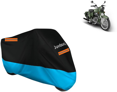 Juvdoxj Waterproof Two Wheeler Cover for Royal Enfield(Battle Green, Blue)