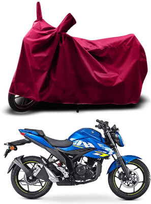 KEDIT Two Wheeler Cover for Suzuki(Gixxer, Maroon)