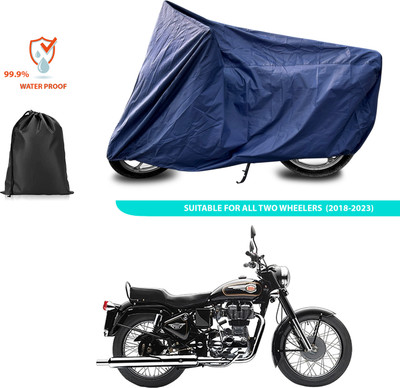 CODOKI Waterproof Two Wheeler Cover for Royal Enfield(Bullet 350, Blue)