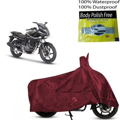 EGAL Waterproof Two Wheeler Cover for Bajaj(Pulsar 220, Maroon)