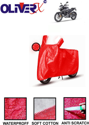 OliverX Waterproof Two Wheeler Cover for Bajaj(Pulsar NS-160, Red)