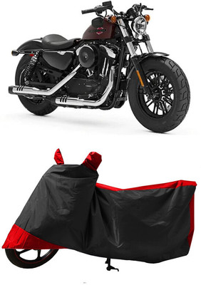 GROFATIK Two Wheeler Cover for Harley Davidson(Forty Eight, Red)