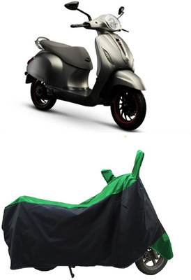 Coxtor Waterproof Two Wheeler Cover for Bajaj(Urbanite Chetak, Green)