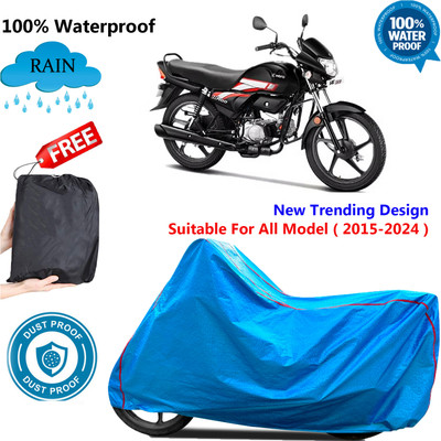 OliverX Waterproof Two Wheeler Cover for Hero(CD deluxe, Blue)