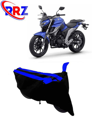 RRZ Waterproof Two Wheeler Cover for Yamaha(FZ, Black, Blue)