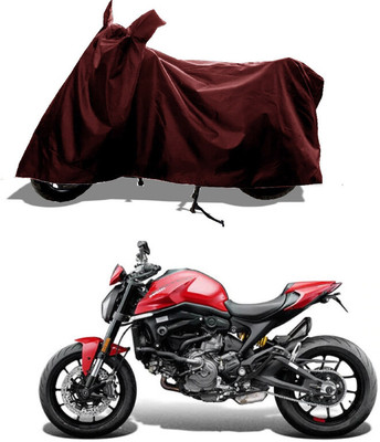 GROFATIK Two Wheeler Cover for Ducati(Monster 82, Maroon)