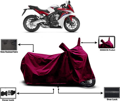 Amexride Two Wheeler Cover for Honda(CBR 650F, Maroon)