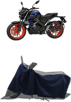 SUGASHRI Waterproof Two Wheeler Cover for Yamaha(MT-15, Grey, Blue)