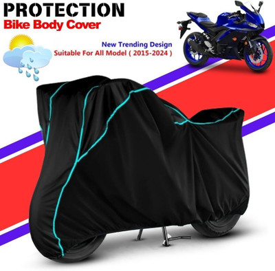CABRY Waterproof Two Wheeler Cover for Yamaha(YZF R3 BS6, Black)