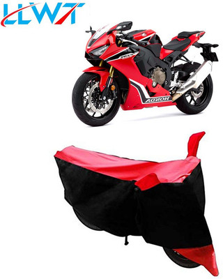 KPIND Waterproof Two Wheeler Cover for Honda(CBR 1000RR, Black, Red)