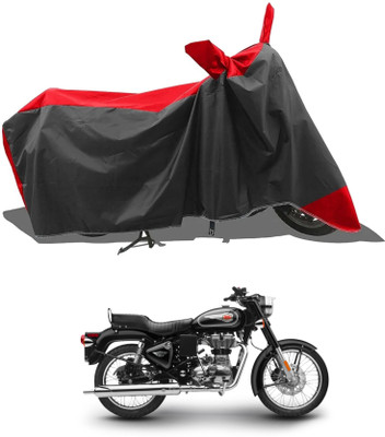 KEDIT Two Wheeler Cover for Royal Enfield(Classic Chrome, Red)