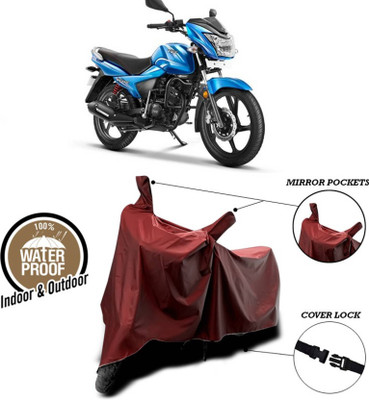 KEDIT Two Wheeler Cover for TVS(Victor BS6, Maroon)