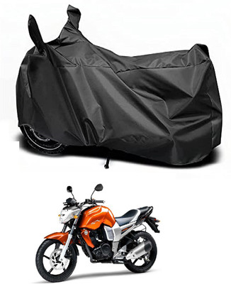 Auto Hub Waterproof Two Wheeler Cover for Yamaha(FZ16, Black)