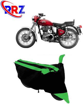 RRZ Waterproof Two Wheeler Cover for Royal Enfield(Bullet Electra Twinspark, Black, Green)