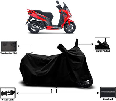 Amexride Two Wheeler Cover for Aprilia(SXR 160, Black)