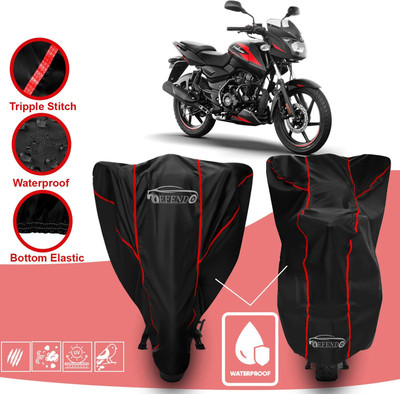 Defendo Waterproof Two Wheeler Cover for Bajaj(Pulsar 125, Black)