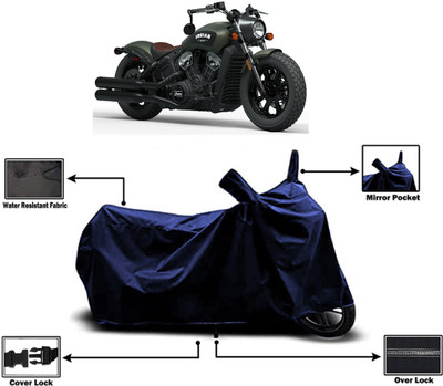 Amexride Two Wheeler Cover for Indian(Scout, Blue)