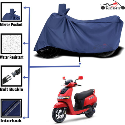 KEDIT Two Wheeler Cover for Universal For Bike(iQube Electric, Blue)