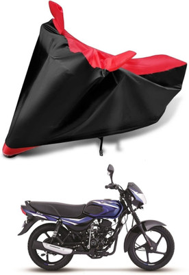 RideXpert Waterproof Two Wheeler Cover for Bajaj(CT110, Black, Orange)