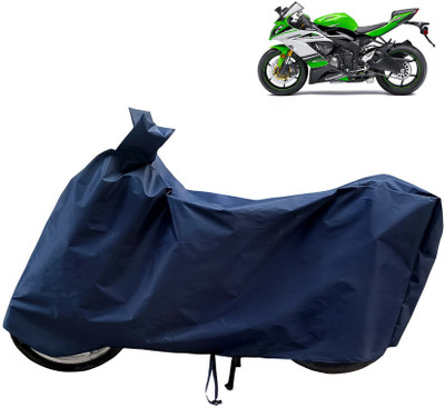 Horseyaart Waterproof Two Wheeler Cover for Kawasaki(Ninja ZX-6R BS6, Blue)
