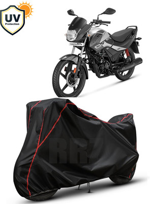 RRZ Waterproof Two Wheeler Cover for Hero(Passion Pro, Black, Red)